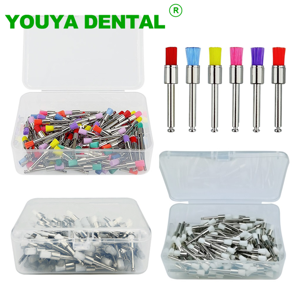 Teeth Whitening Kit Professional - 100pcs/Box Dental Polishing Brush Nylon Prophylaxis