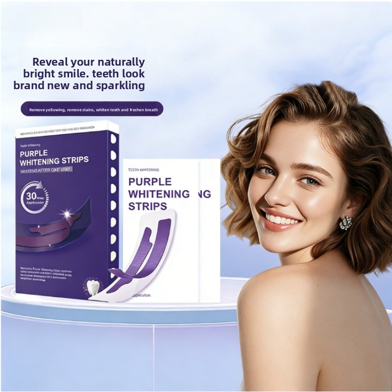 Teeth Whitening Crest - V34 Purple Glowing Dry Tooth Strips