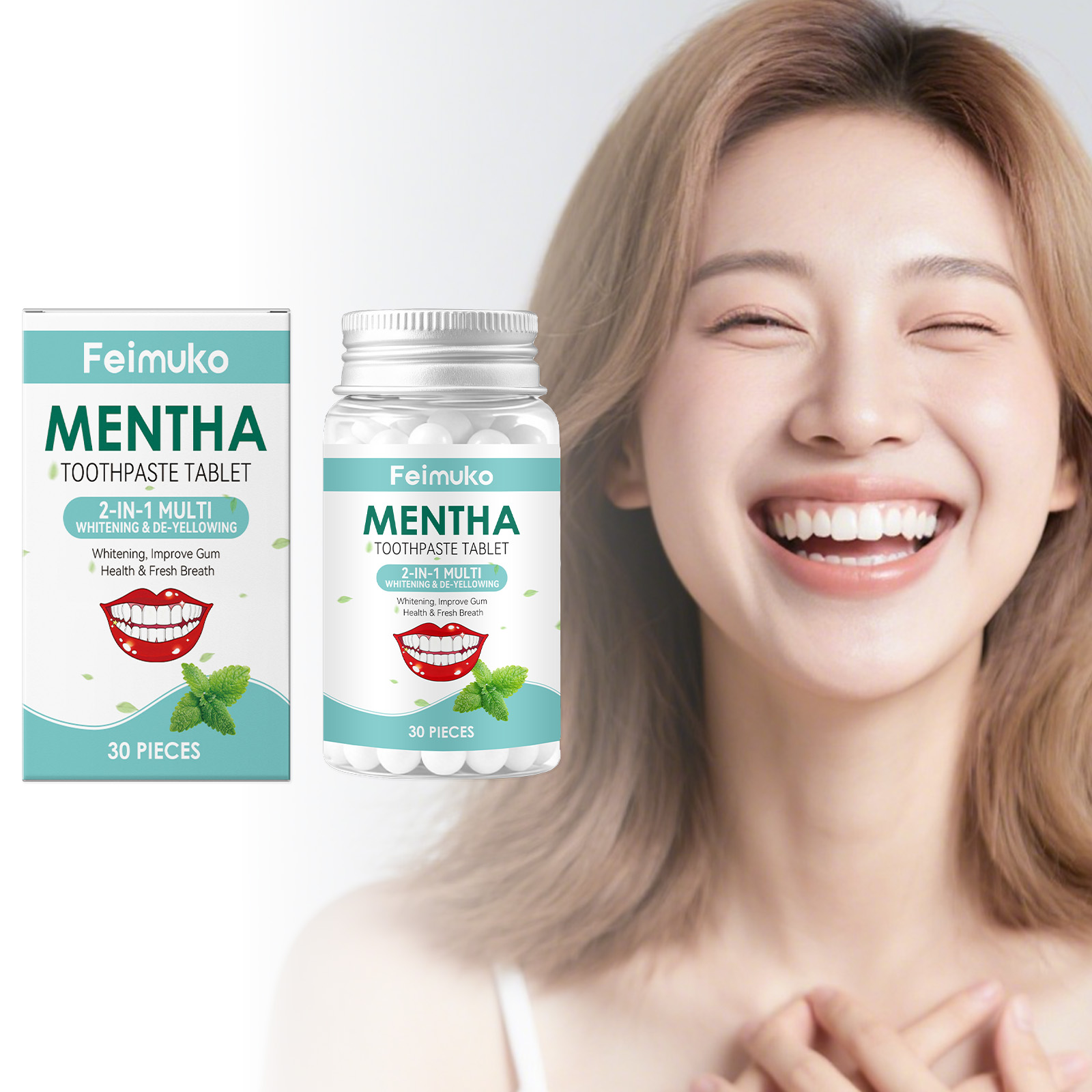 Whitening Mouthwash - Feimuko Mouthwash Tablets Deep Clean Teeth