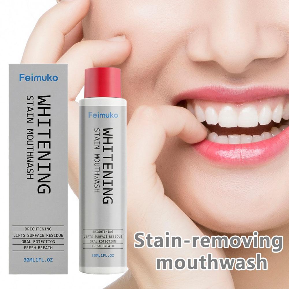 Whitening Mouthwash - Brightening Lifts Teeth Surface Residue Oral
