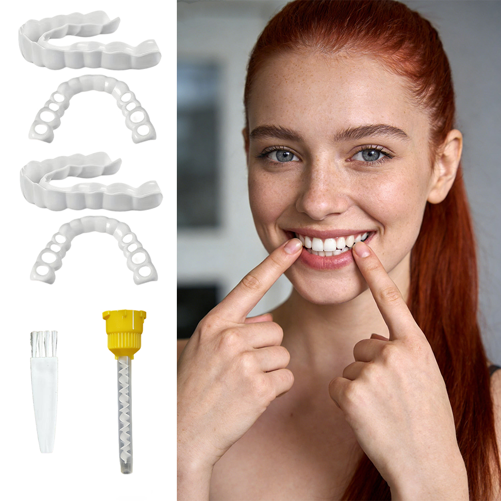 Teeth Whitening For Photos - Newlywed Couple Teeth Veneers Reusable Instant