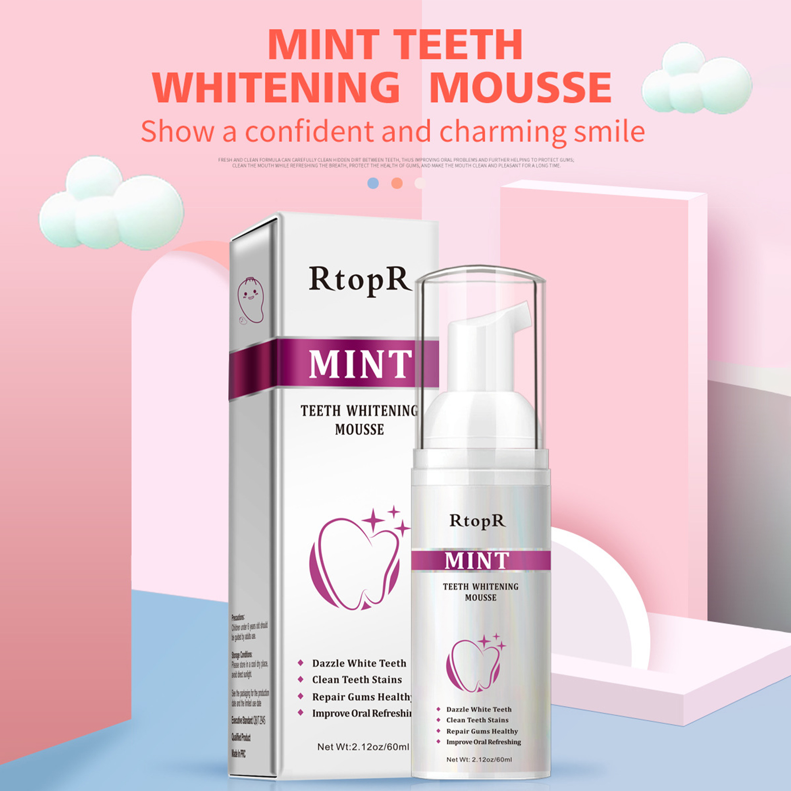 Teeth Whitening Mousse Mint Fo - Teeth Whitening Foam Toothpaste incelemesi ve fiyatı