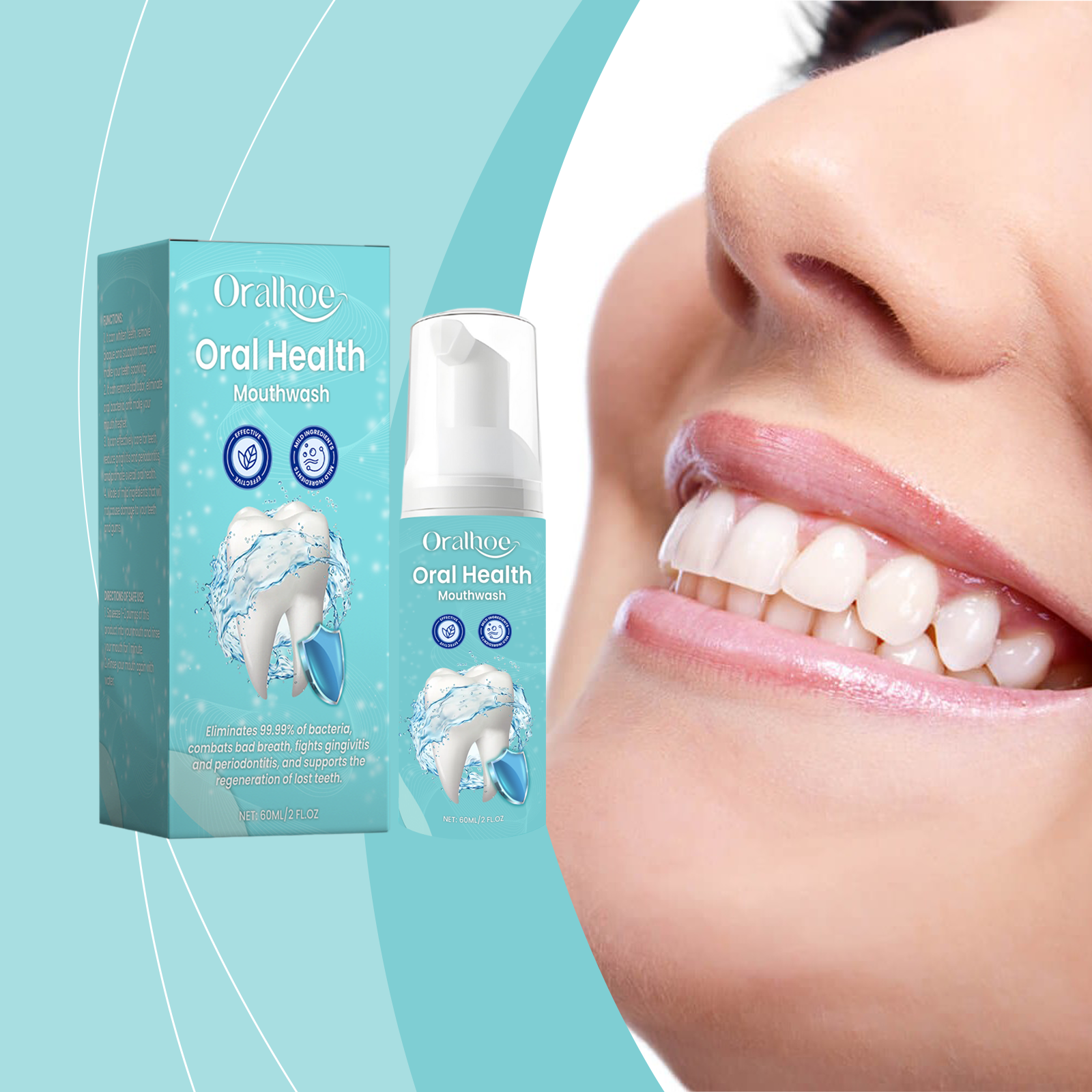 Oralhoe 60ml Teeth Cleaning Mo - Teeth Whitening Foam Toothpaste incelemesi ve fiyatı