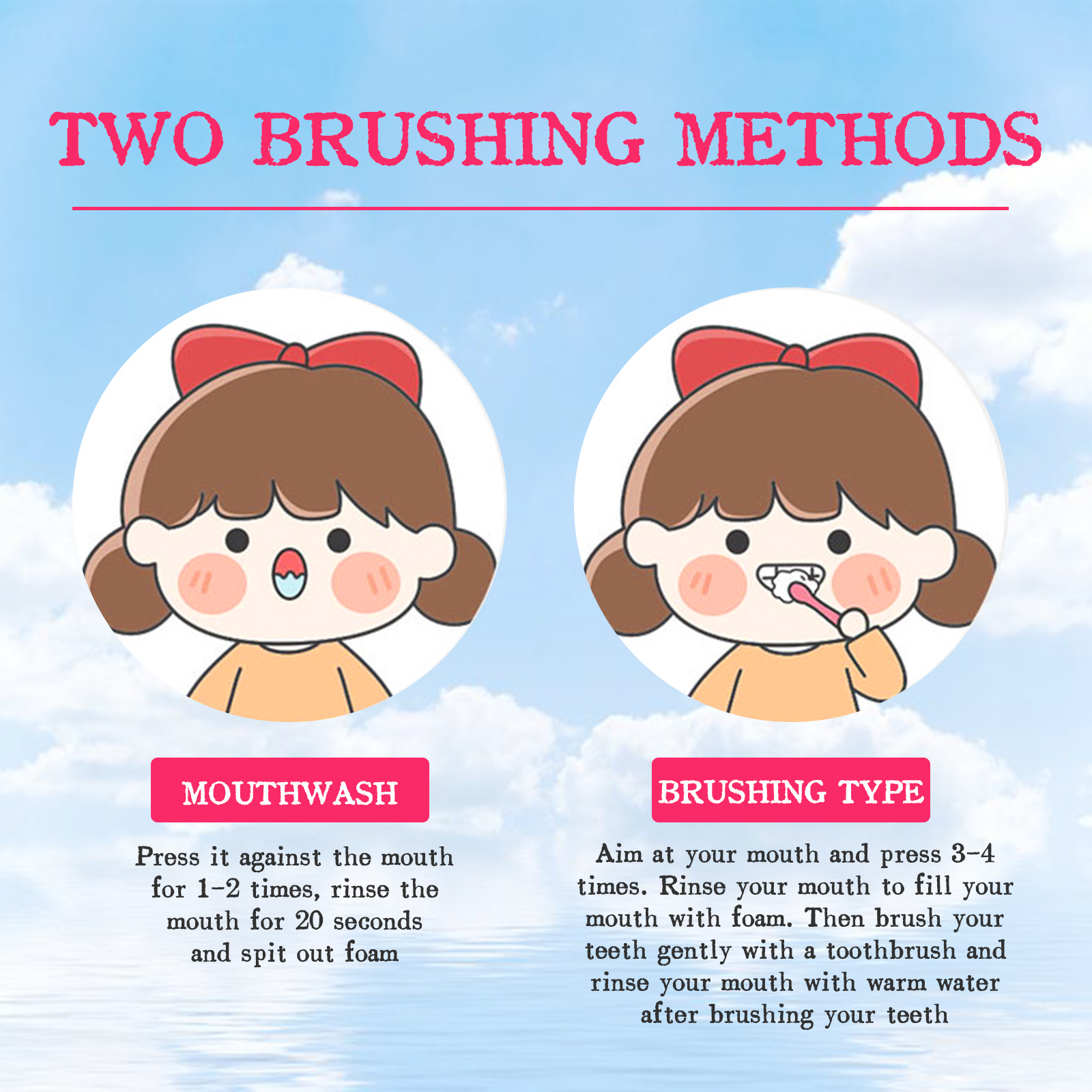 Strawberry-Flavored Kids' Foam - Teeth Whitening Foam Toothpaste incelemesi ve fiyatı