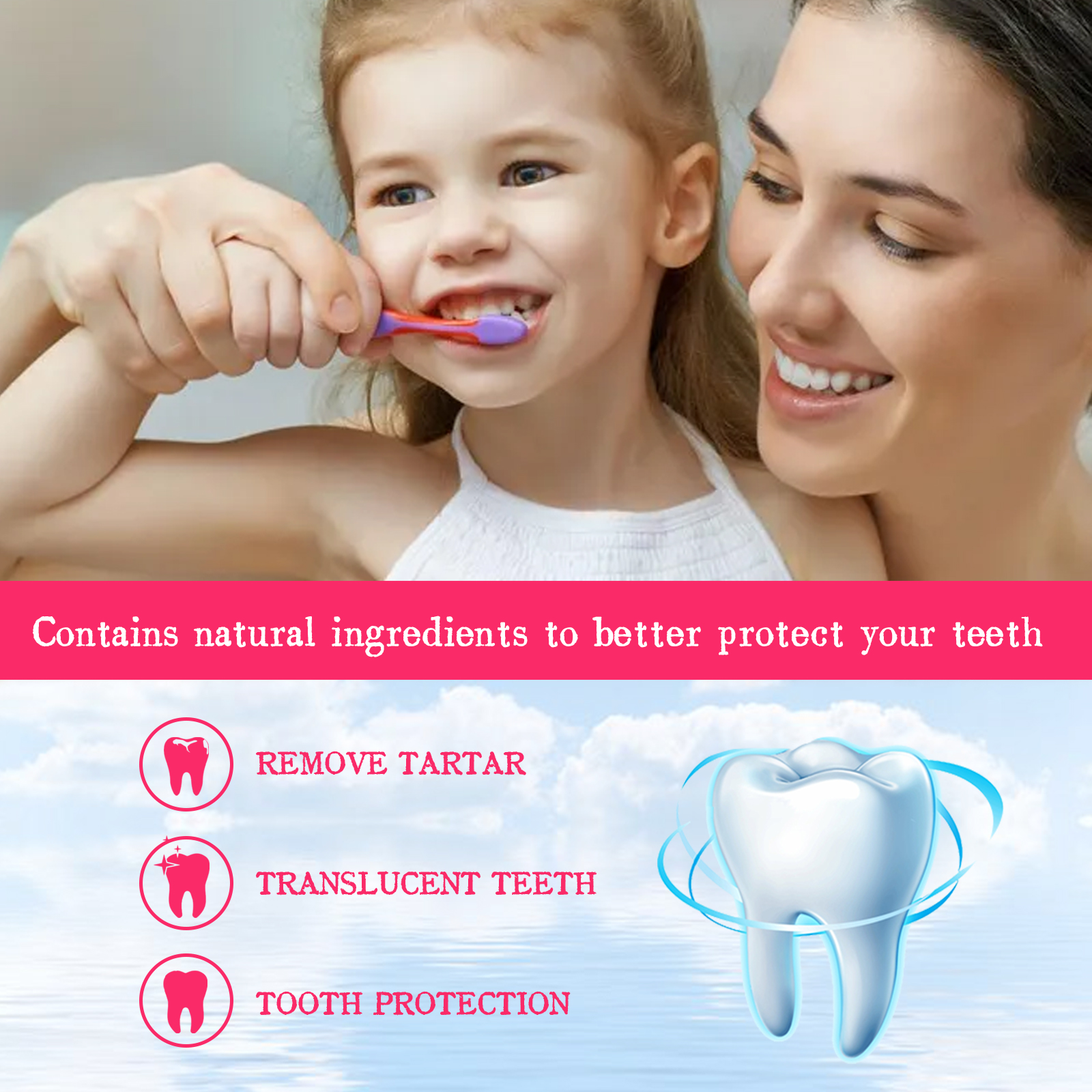 Strawberry-Flavored Kids' Foam - Teeth Whitening Foam Toothpaste incelemesi ve fiyatı