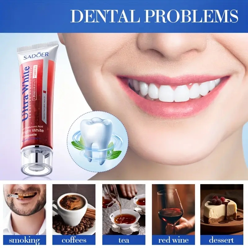 100g Sakura Red Pomegranate To - Teeth Whitening Foam Toothpaste incelemesi ve fiyatı