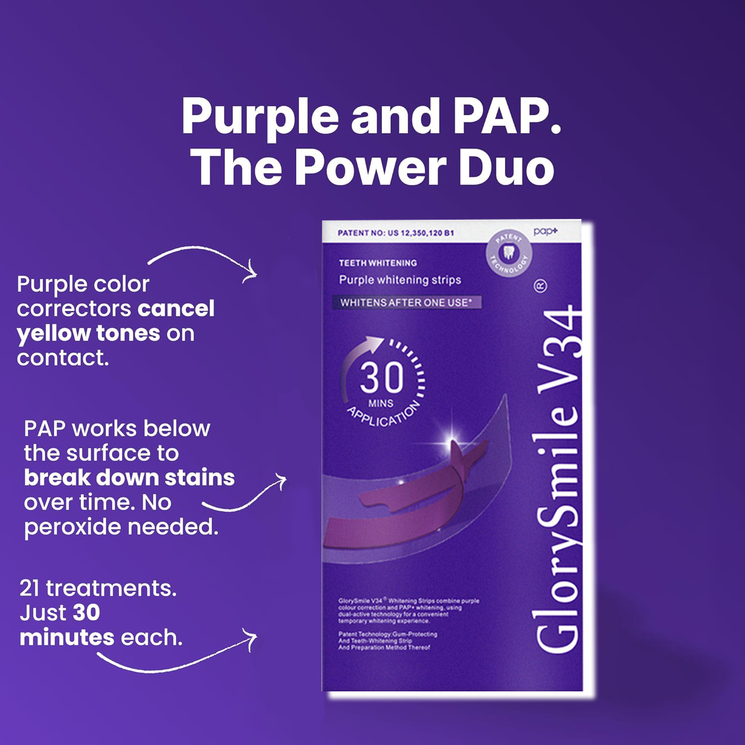 Glorysmile V34 Purple Whitenin - Teeth Whitening Crest incelemesi ve fiyatı