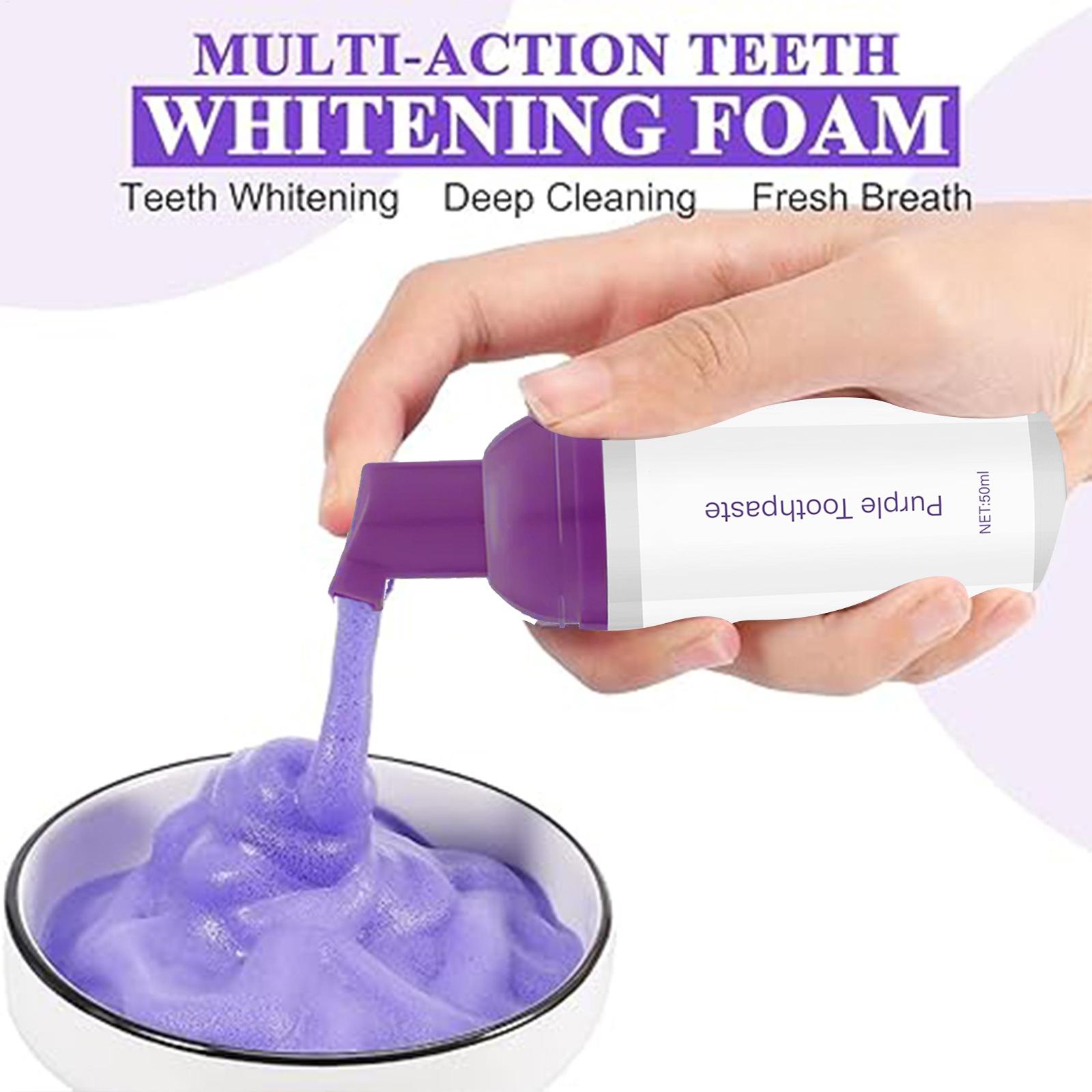50ml Purple Whitening Toothpas - Teeth Whitening Foam Toothpaste incelemesi ve fiyatı