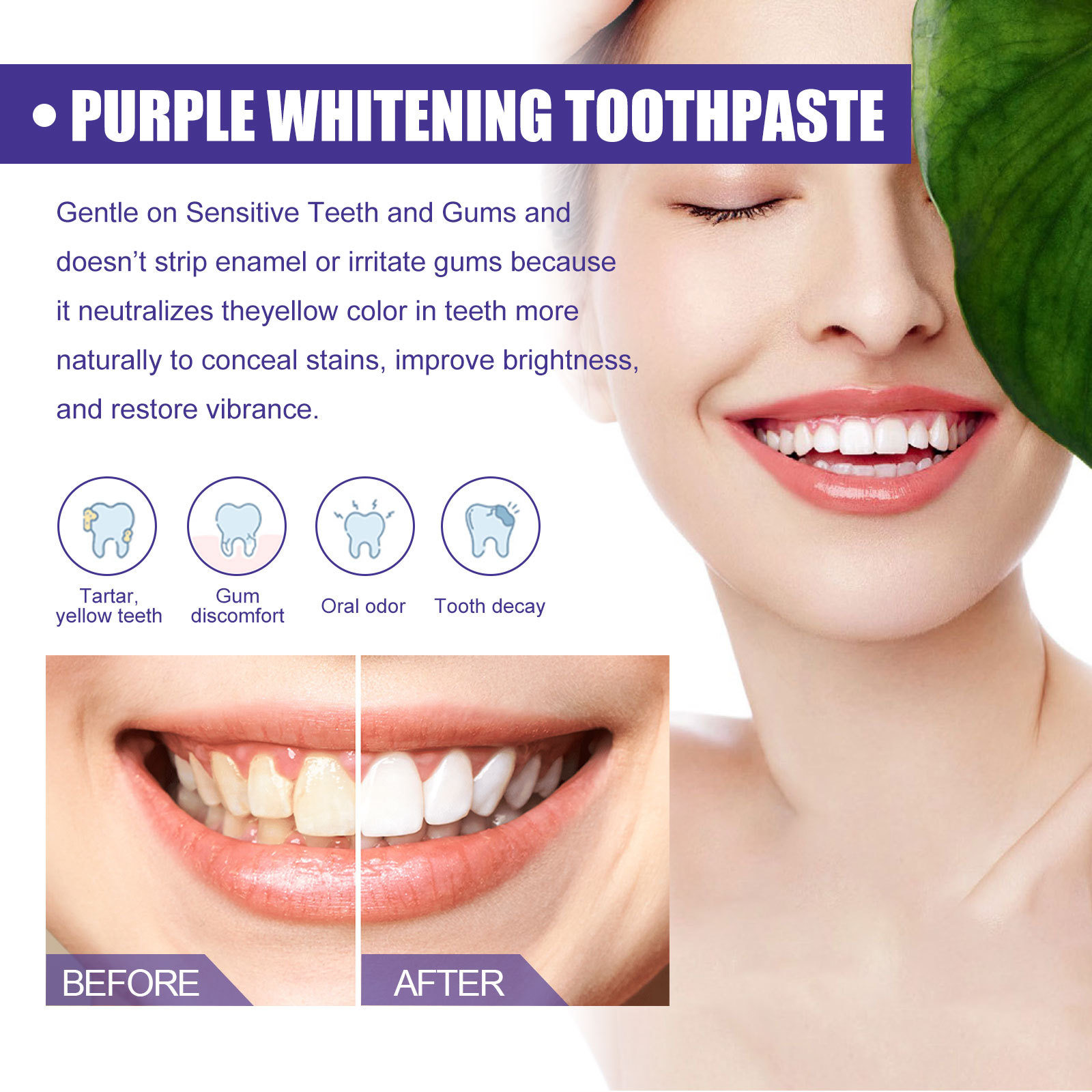 Purple Toothpaste Teeth Whiten - Teeth Whitening Crest incelemesi ve fiyatı