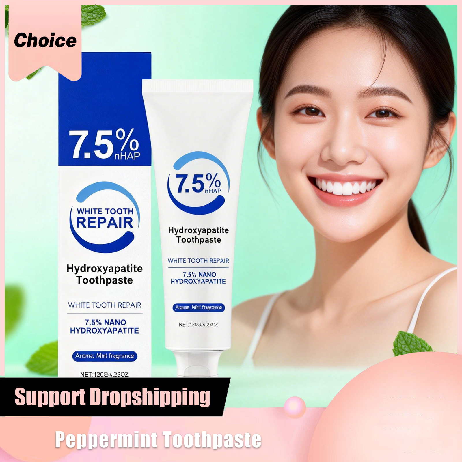 7.5% Hydroxyapatite Peppermint - Teeth Whitening Foam Toothpaste incelemesi ve fiyatı
