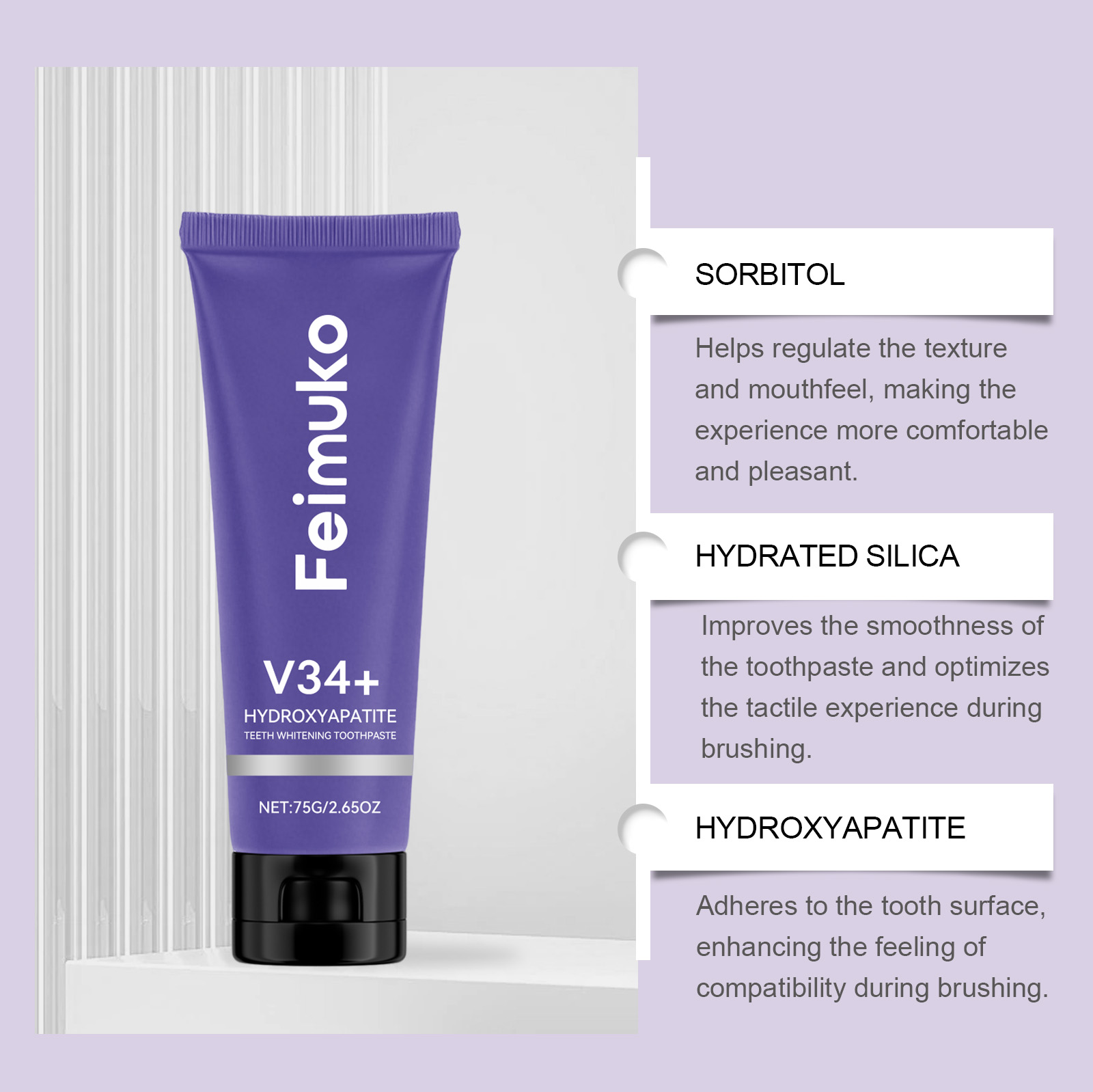 Feimuko Teeth Whitening Toothp - Teeth Whitening Foam Toothpaste incelemesi ve fiyatı