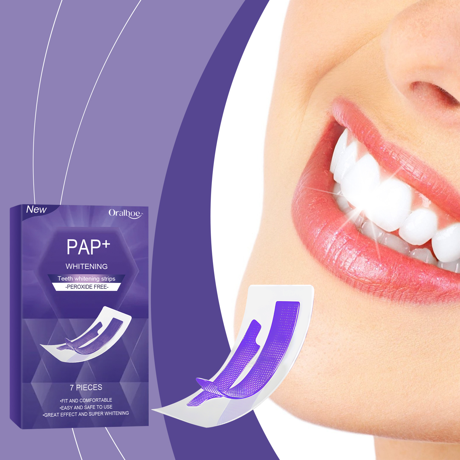 Purple Teeth Whitening Strips  - Teeth Whitening Retainer incelemesi ve fiyatı