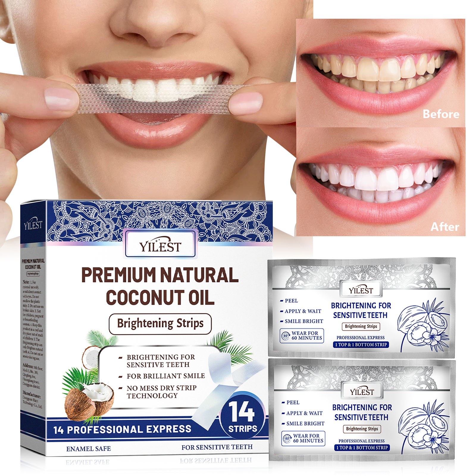 Teeth Whitening Strips 14pcs C - Teeth Whitening Retainer incelemesi ve fiyatı